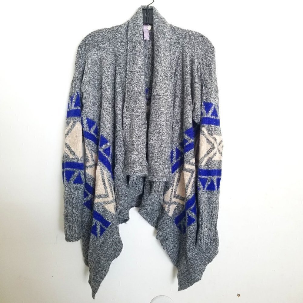 Alya Aztec Western Open Front Cardigan Sweater Sm